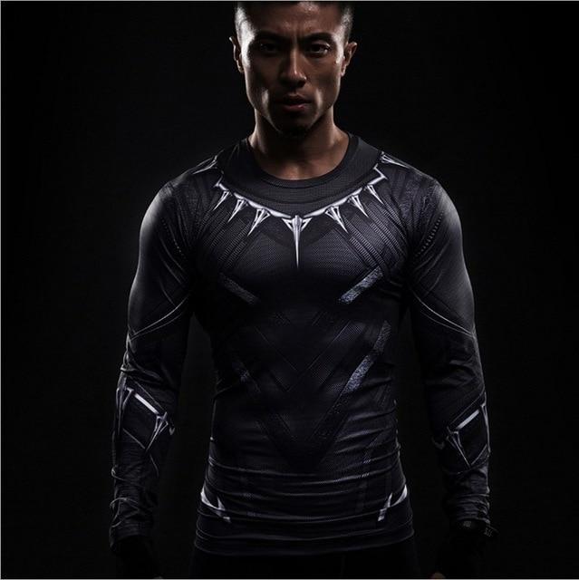 2019 Colorful Marvel 3D Men T-Shirt Long Sleeve Fitness