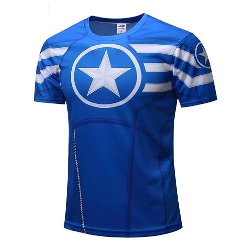 2019 New Caption American Marvel Super Heroes T-Shirt Men Short Sleeve