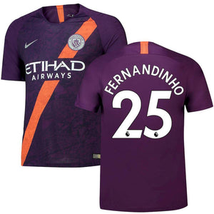 Fernandinho Manchester City 2018/19 Third Authentic Vapor Match Player Jersey – Purple