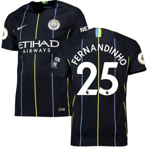 Fernandinho Manchester City 2018/19 Away Replica Stadium Player Jersey – Navy