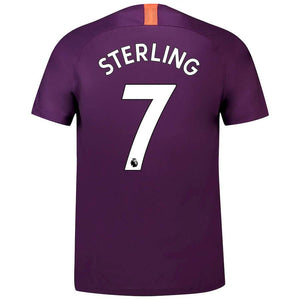 Raheem Sterling Manchester Nike 2018/19 Third Authentic Vapor Match Player Jersey – Purple