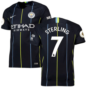 Raheem Sterling Manchester City 2018/19 Away Authentic Vapor Match Player Jersey – Navy