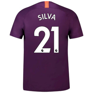 David Silva Manchester City 2018/19 Third Authentic Vapor Match Player Jersey – Purple
